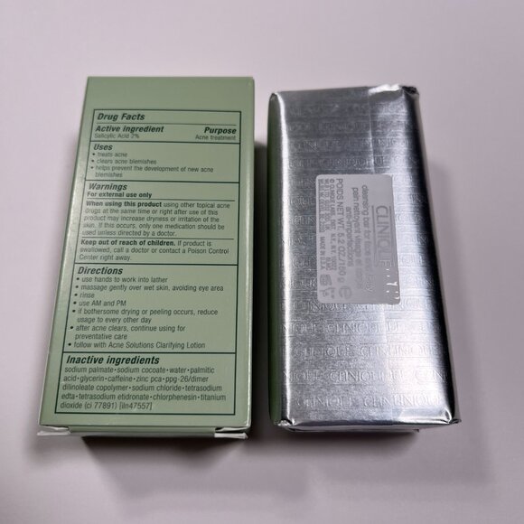 LOT of 3 Clinique Acne Solutions Cleansing Bar Soap For Face and Body Full Size - Picture 4 of 7